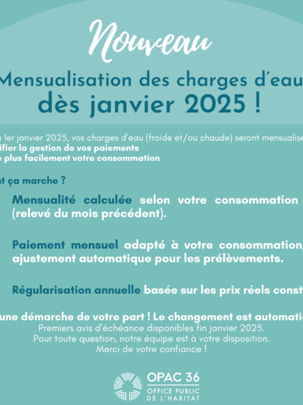 NOUVEAU - Individualisation des charges d'eau